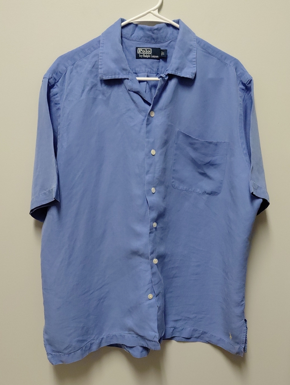 Polo by Ralph Lauren Men’s Short Sleeve Button-Up Shirt - Light Blue